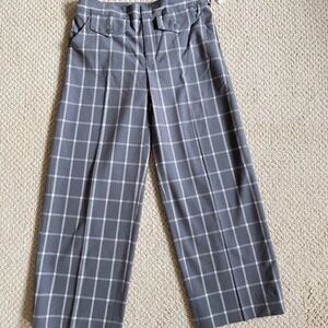 Cartonnier/Anthropologie Check Pattern Grey Ladies Trousers--28 x 26--NWT